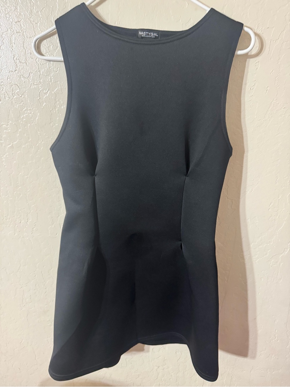 Nasty Gal Black Sculpted Tank Dress